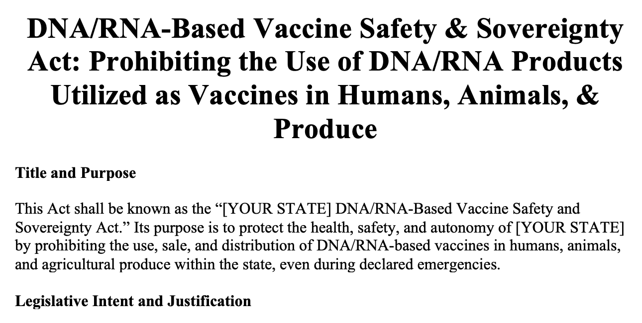 BREAKING: The Most Comprehensive Bill Template to BAN DNA/RNA Injections Has Arrived – Legislators Must Act NOW!