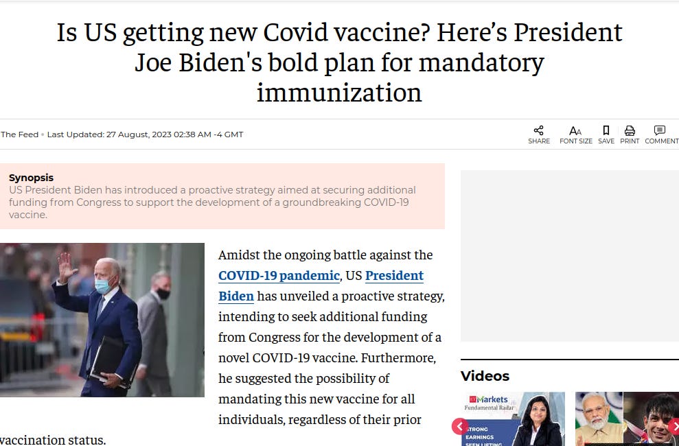 Dr. Mike Yeadon Comments on President Joe Biden’s Bold Plan for Mandatory Immunization