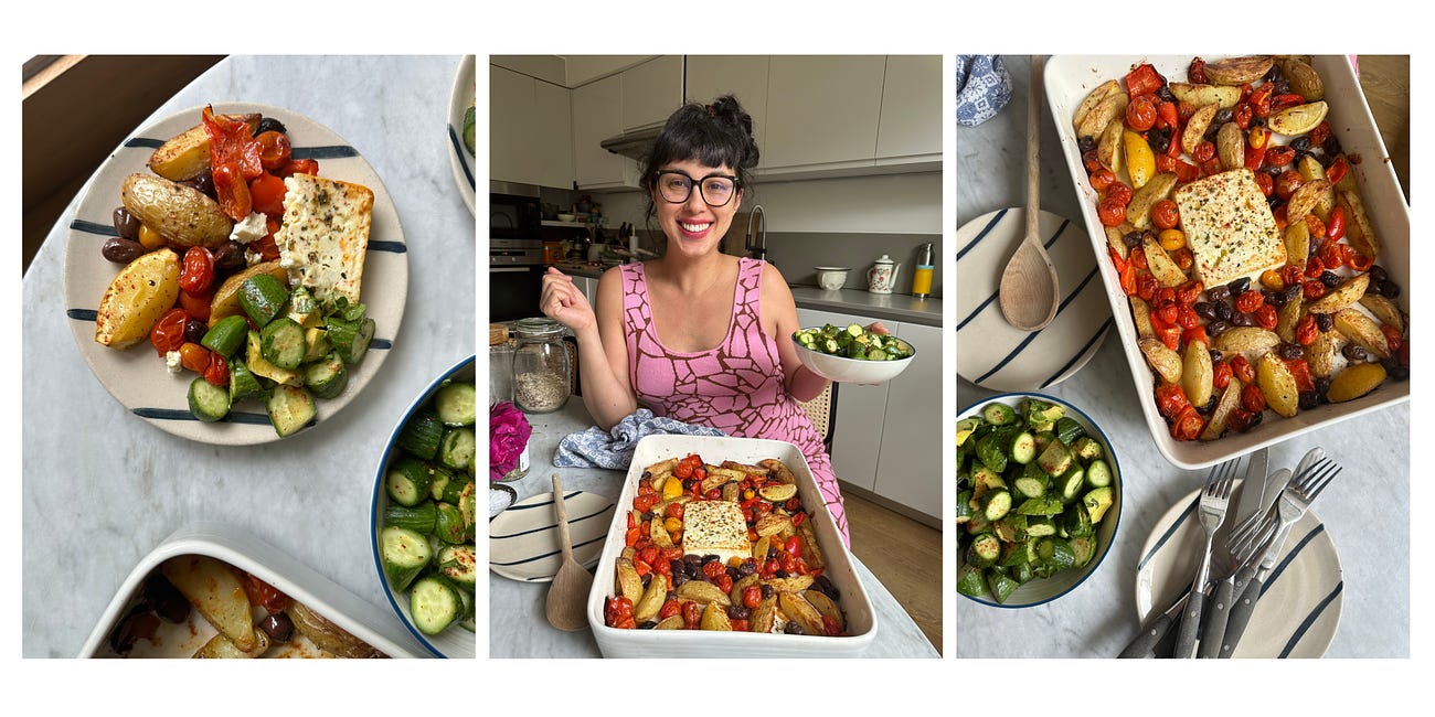 Greek-style feta, lemon & potato traybake