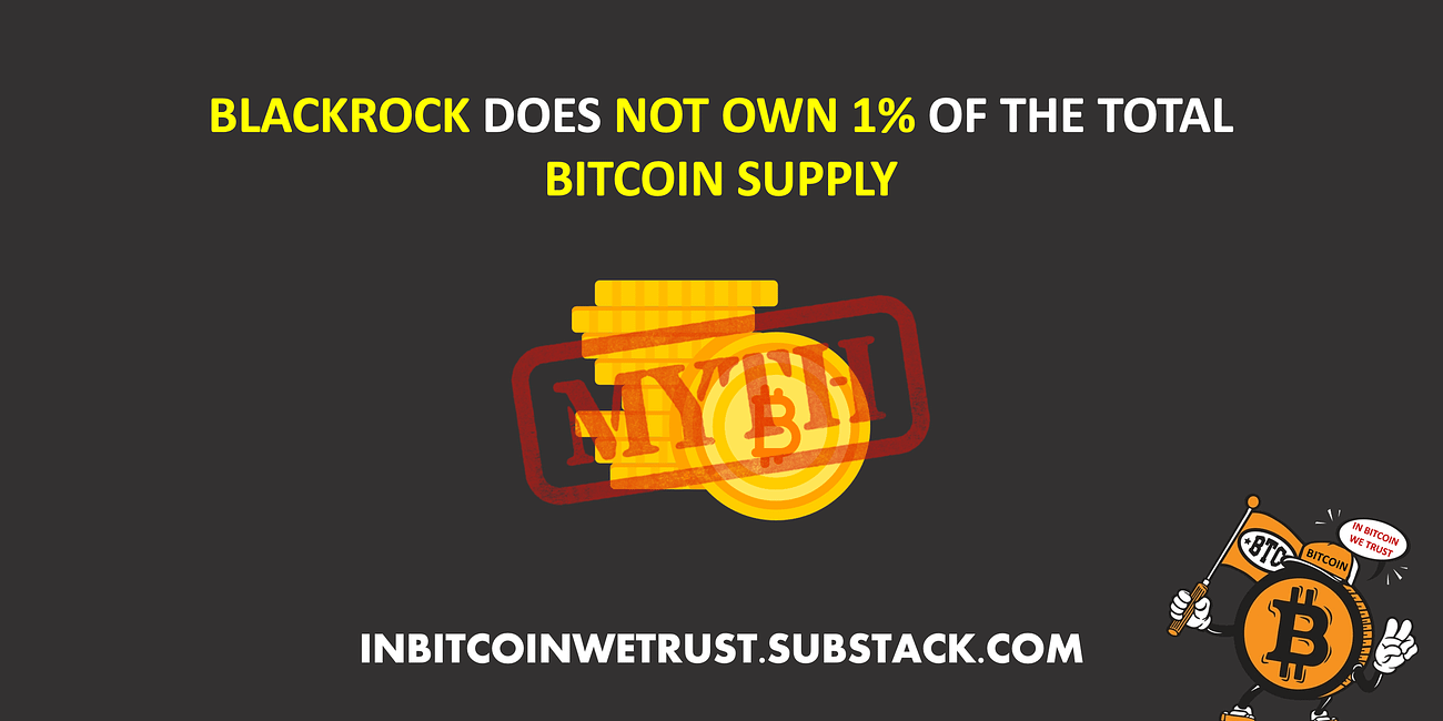 No, BlackRock Does Not Own 1% of the Total Bitcoin Supply. Here’s Why.