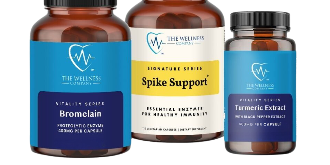 Spike Protein DETOXIFICATION dissolving triple pack bundle from TWC made up of 1)Bromelain 2)Spike recovery support with NATTOKINASE 3)Tumeric extract (main compund curcumin); Vaccinated or not 