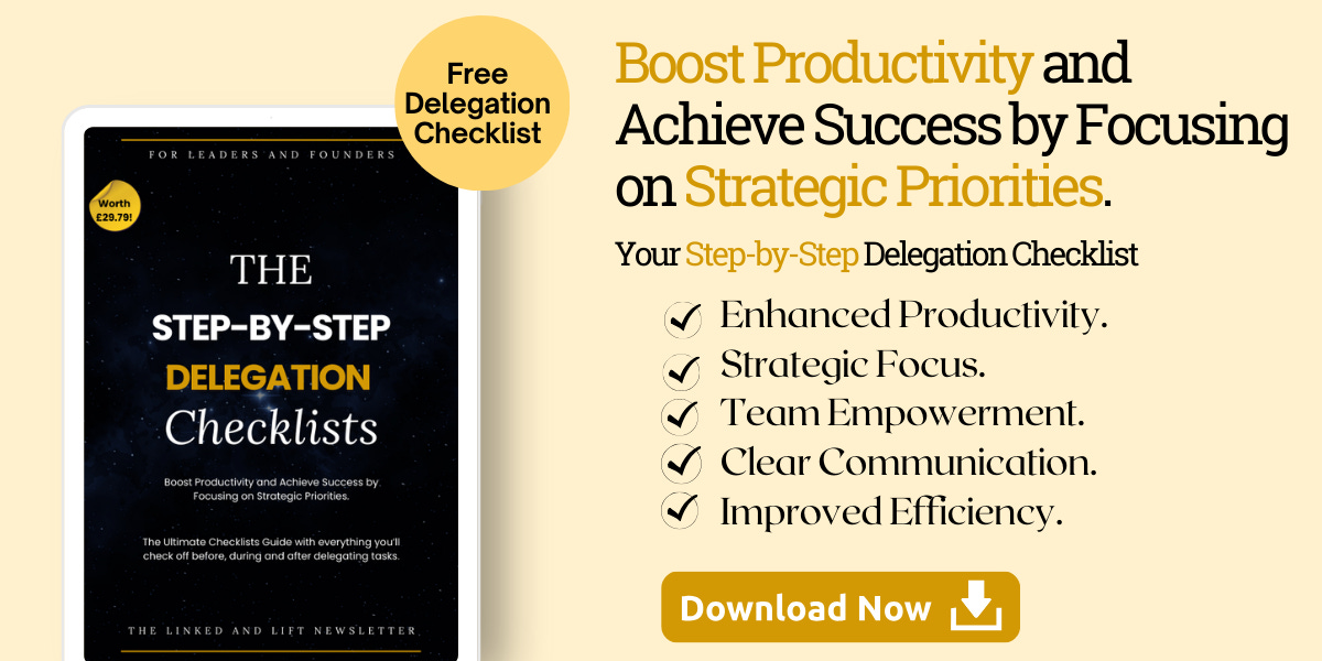 Free Delegation Checklist for Leaders and Founders.