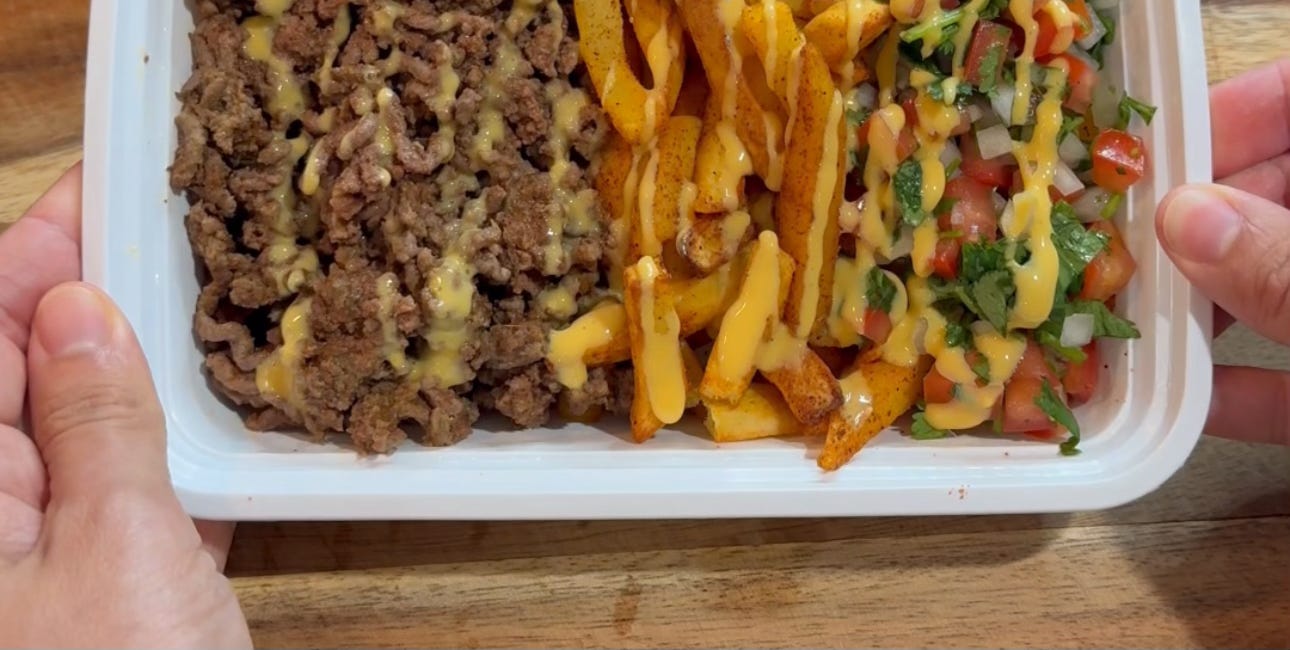 Healthy Loaded Fries with Taco Beef & Nacho Cheese Sauce: A High-Protein, Budget-Friendly Meal Prep 
