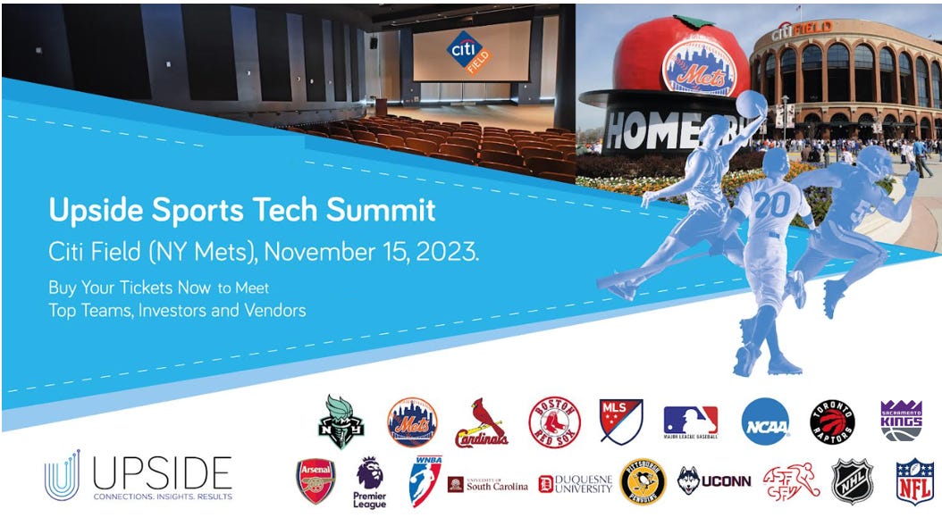 🔎📈 2023 October Recap: Sports Tech Market To Grow by $29.95B by 2027. Patriots Go MR Mode. World Rugby Adopts Smart Mouthguards. $33.6M Raised From Sports Tech Startups, Up +211% from Sept 2023.