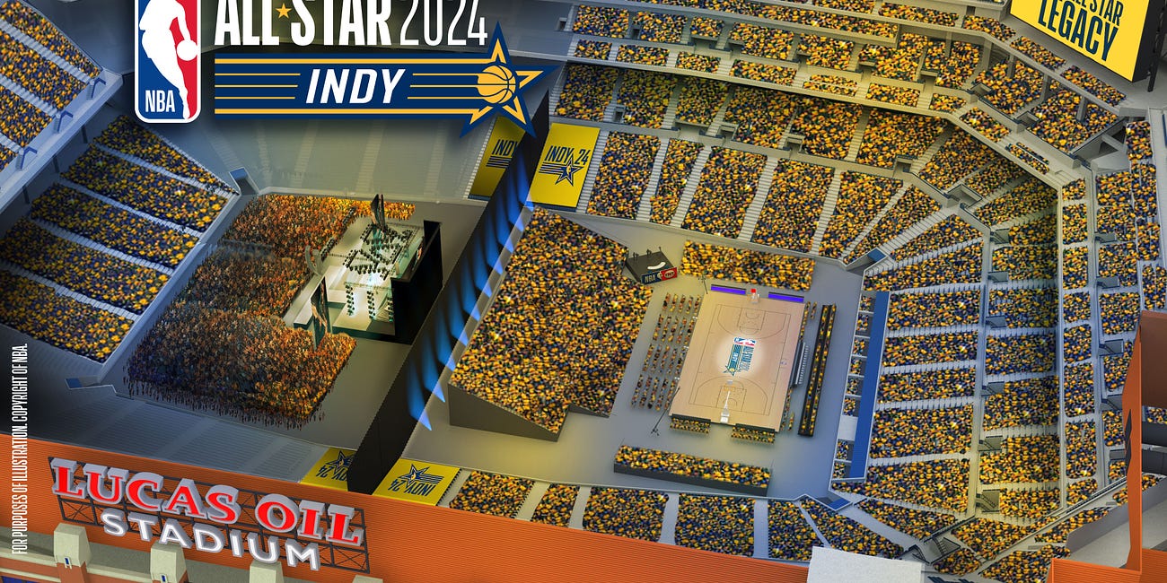 Indy's NBA All-Star Saturday night will be held at Lucas Oil Stadium