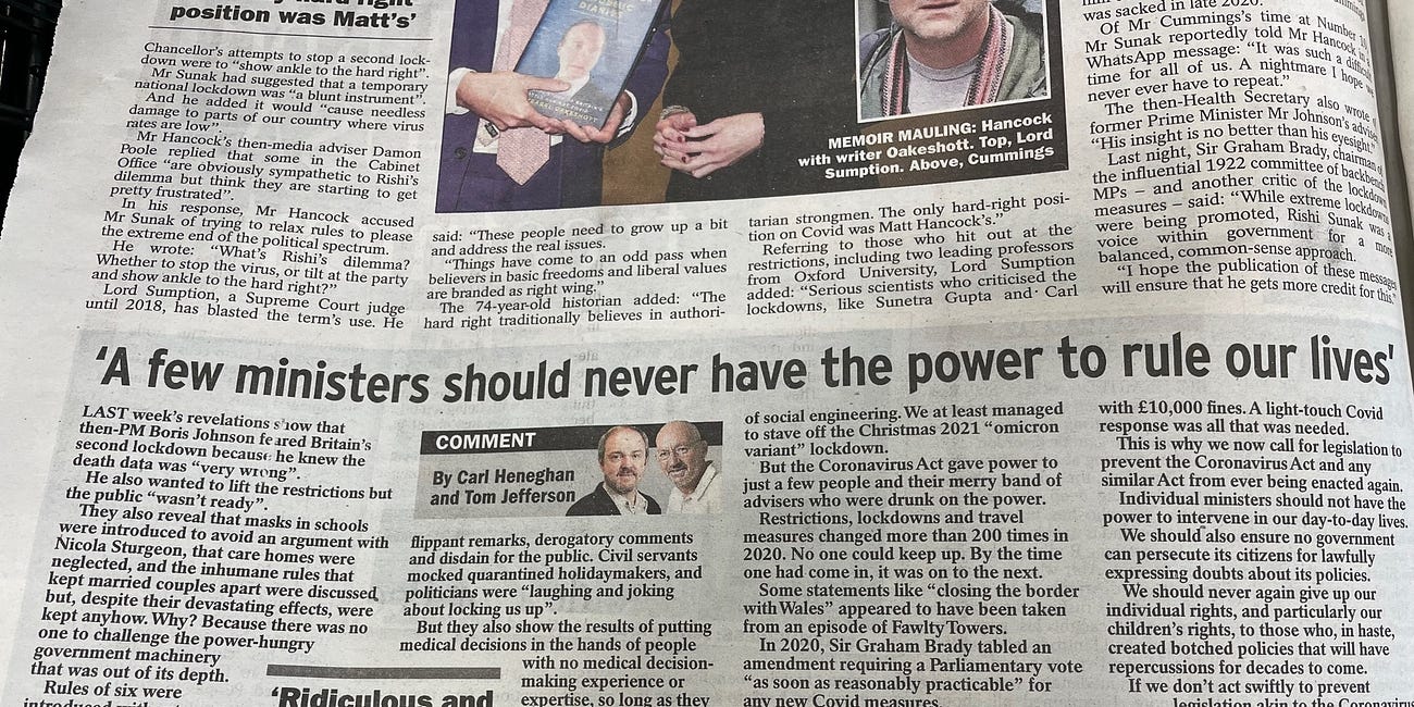 The Lockdown files message is clear: we must never again suppress democracy by giving power to power-hungry people.