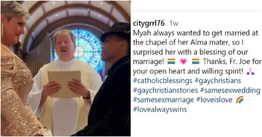 Chicago Priest Officiates Pseudo-Lesbian Wedding, With Vows and Blessings