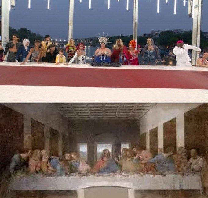 Egy rakás transzvesztitával ábrázolták Leonardo Da Vinci híres Krisztus utolsó vacsorája festményét! - Undorító volt a párizsi olimpiai megnyitó