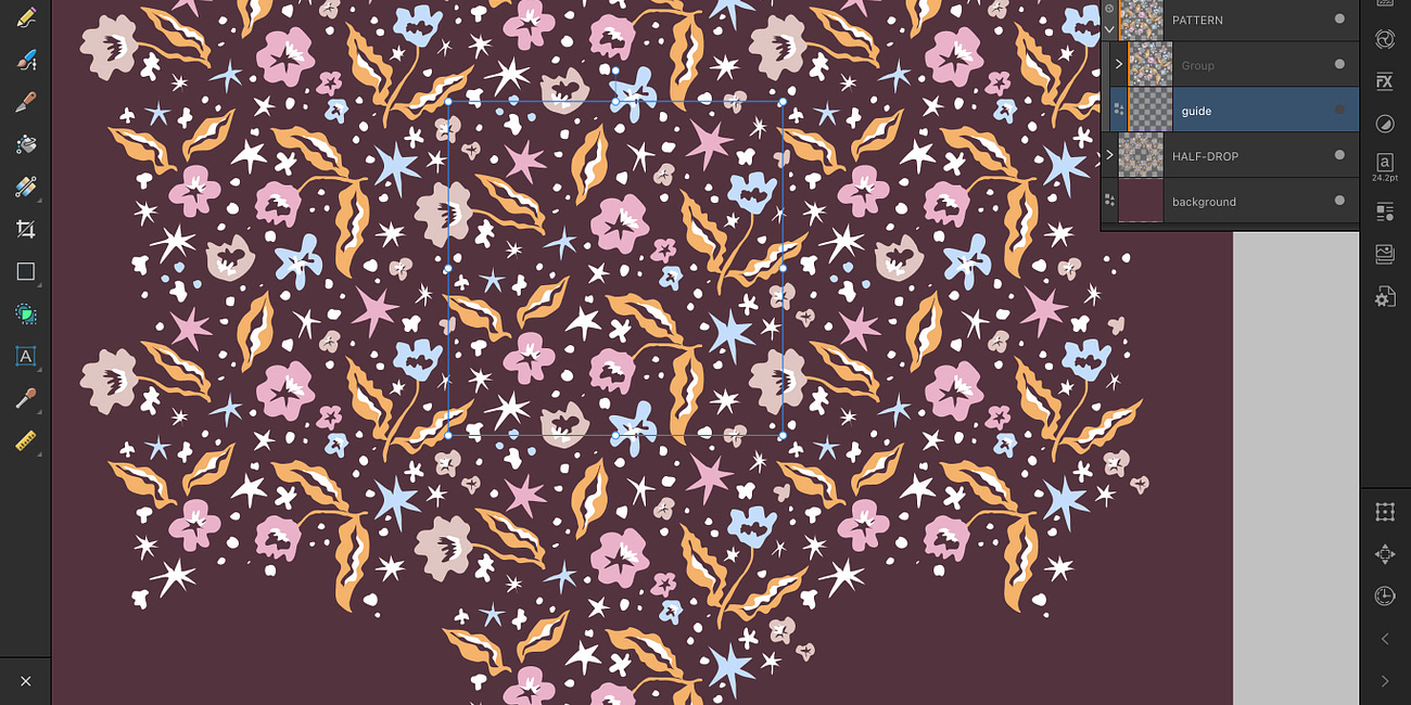 Affinity Designer is the best software for creating repeat patterns