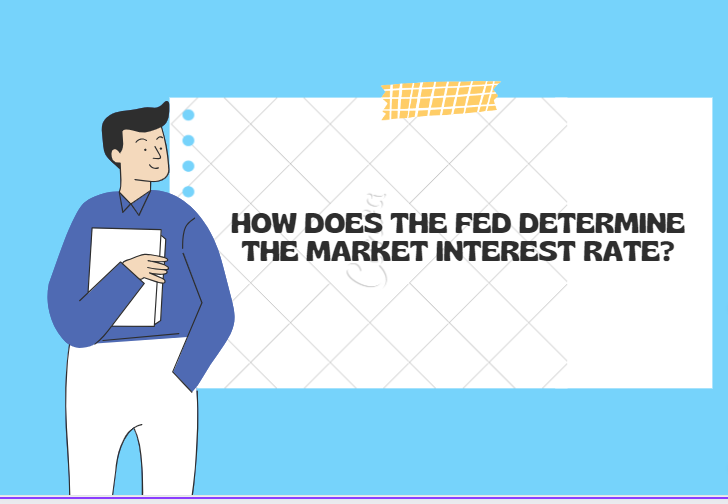 How does the Fed determine the market interest rate?
