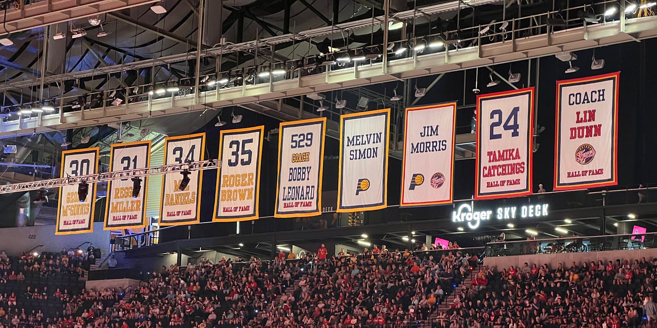 Jim Morris forever remembered with banner hanging in Fieldhouse rafters