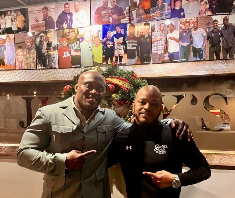 Bobby Lashley at Jimmy's Famous Seafood