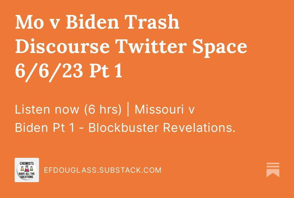 Mo v Biden Trash Discourse Twitter Space 6/6/23 Pt 1
