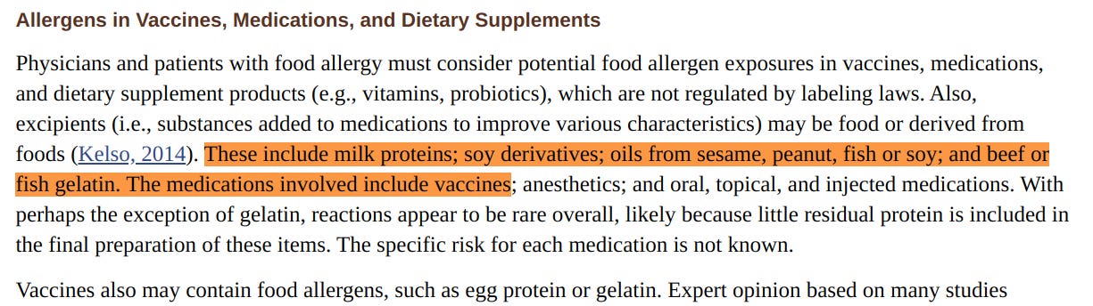 SkepticalRaptor is wrong about peanut oil in vaccines. Vaccines are contaminated with numerous food proteins including peanut, per National Academy of Medicine thus causing the food allergy epidemic.