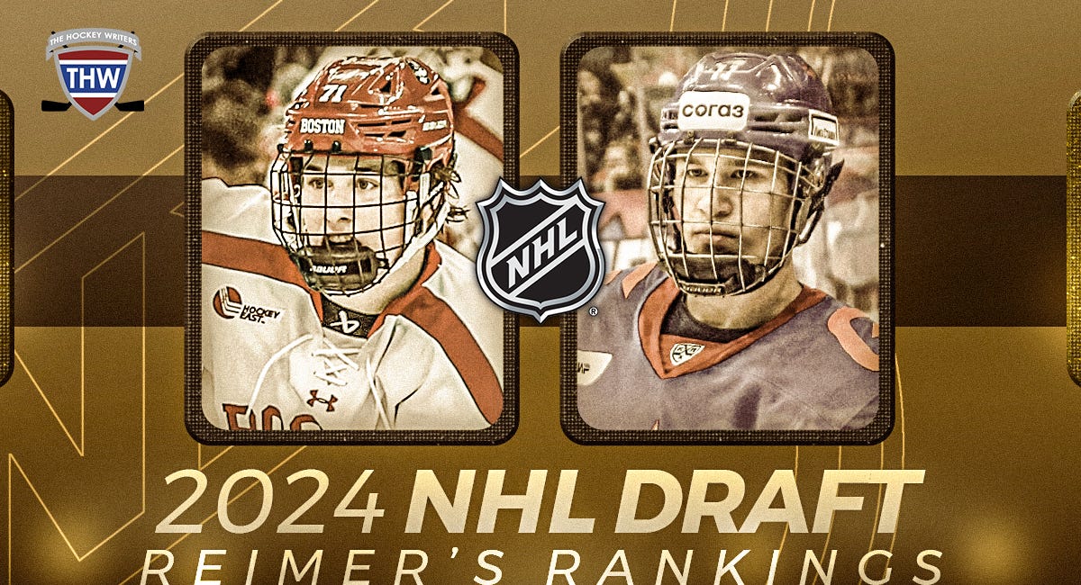2024 NHL Draft Rankings - Reimer's Top 40 for March