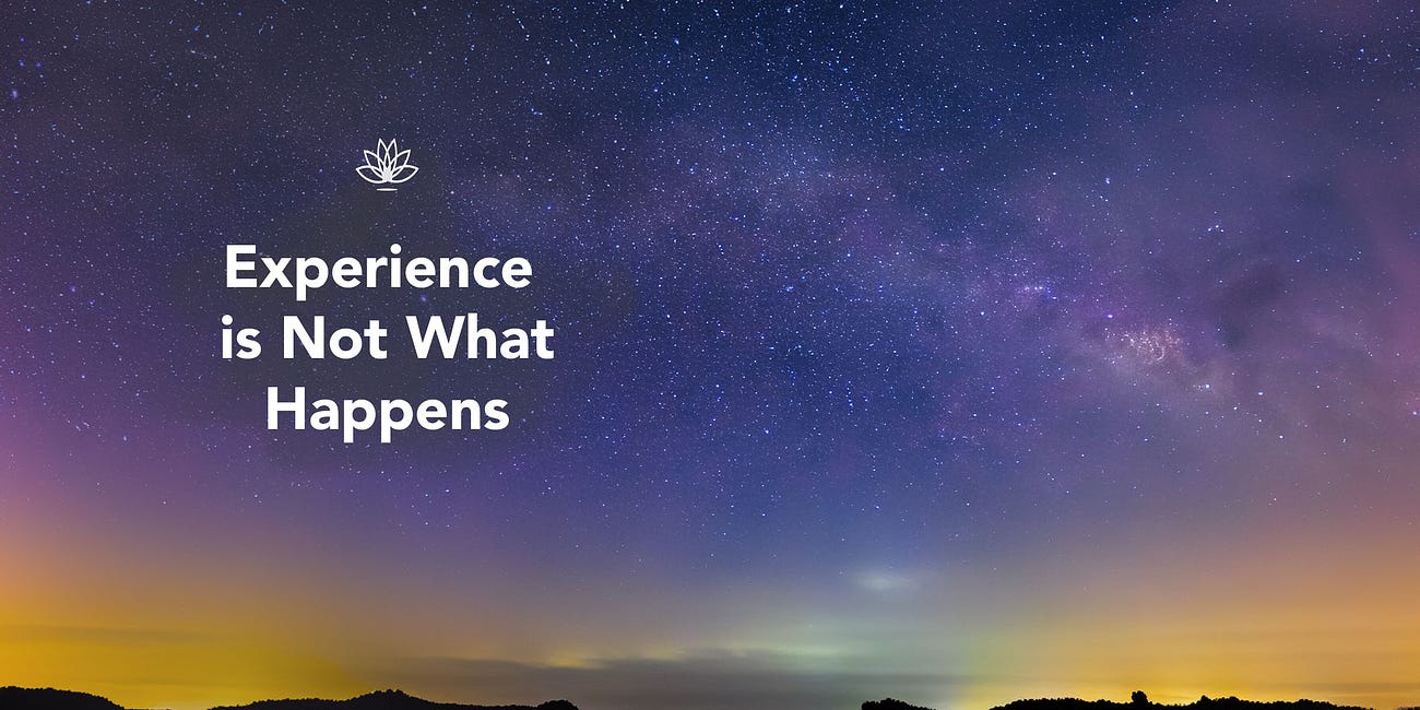 Experience is not what happens