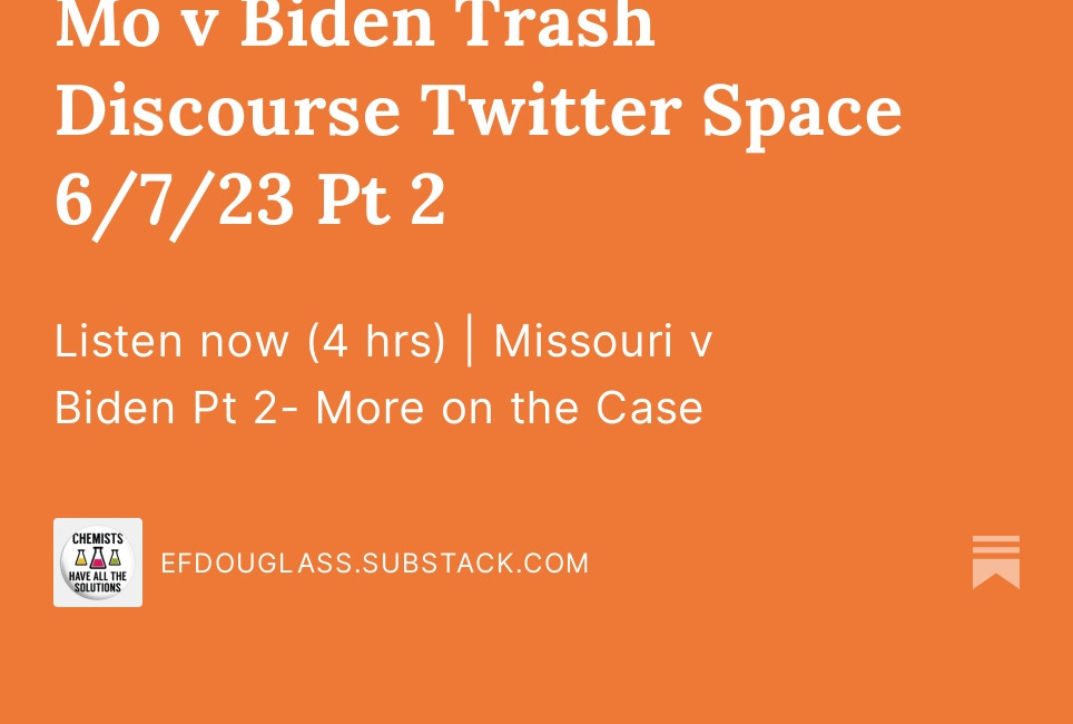 Mo v Biden Trash Discourse Twitter Space 6/7/23 Pt 2 