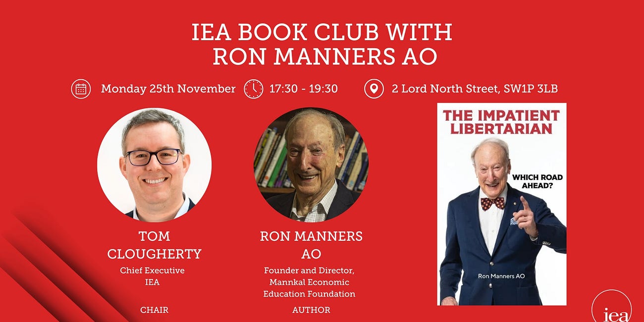 IEA Book Club Event with Ron Manners AO