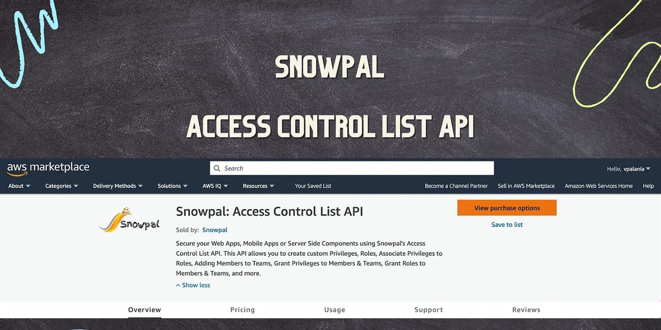 Snowpal: Access Control List API (SaaS and License)