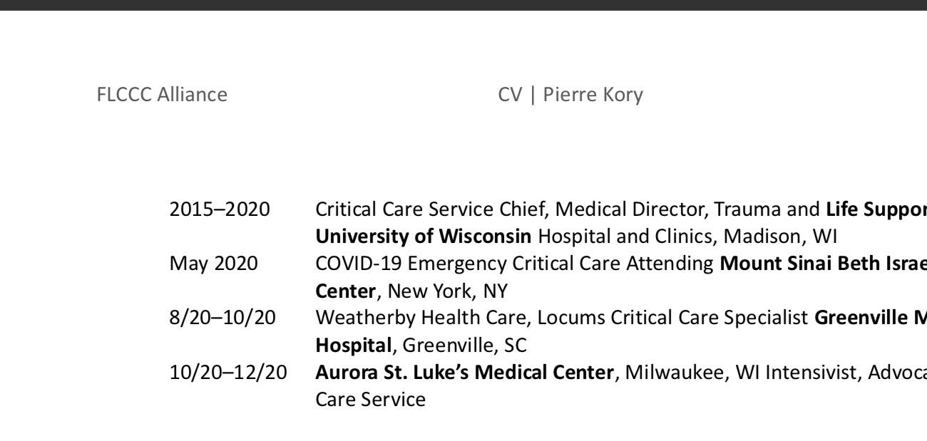 Questions for Dr. Pierre Kory on COVID Ventilator Deaths