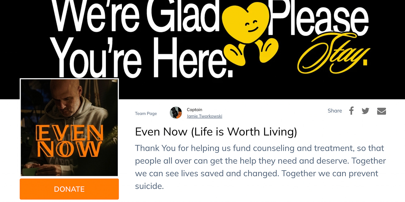Will You Help Me Raise $3,000 for Suicide Prevention?