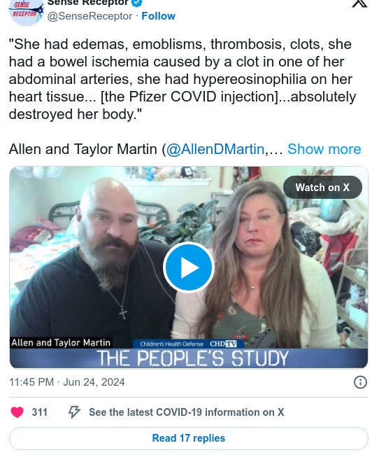 Pfizer COVID Vaccine Killed Our 18-Year-Old Daughter