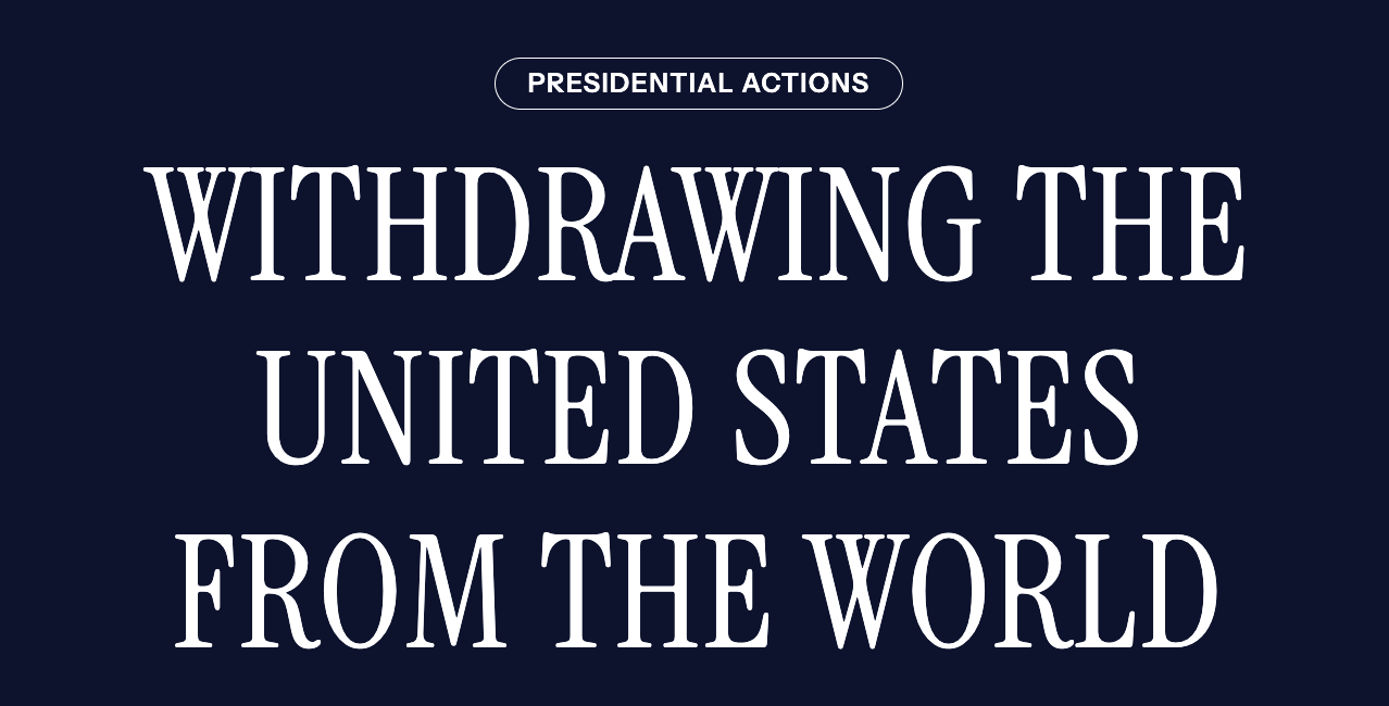 BREAKING - Trump Signs Executive Order to Withdraw from the World Health Organization