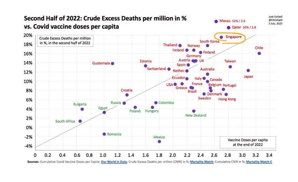 GLOBAL GENOCIDE: Excess Mortality and Covid-19 Vaccinations per Capita Equivalent To A WORLD WAR 