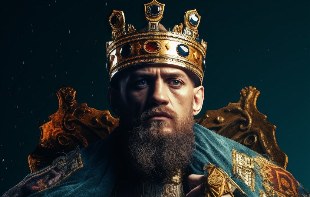 Go Conor McGregor, GO! The man who would be KING of Ireland now, he is going to take his CROWN! He has shown the gonads needed' "if you don't act soon to ensure Ireland's safety, I will" BOOM! After