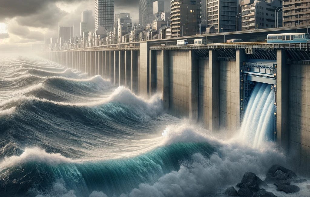 Protect Against Tsunamis and Generate Microtidal Energy