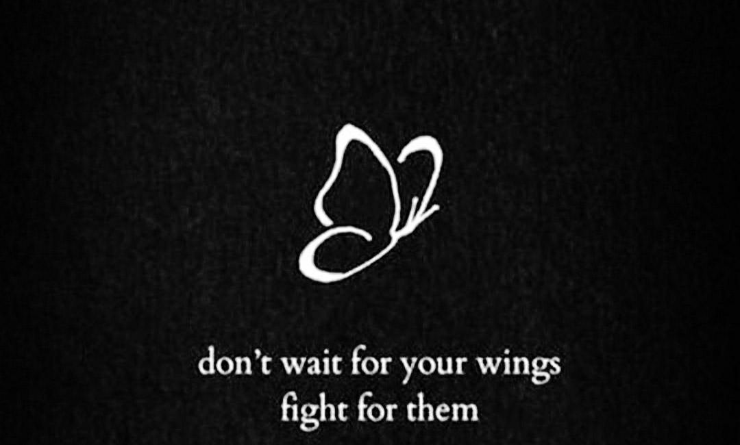 Don't Wait For Your Wings. Fight For Them. 