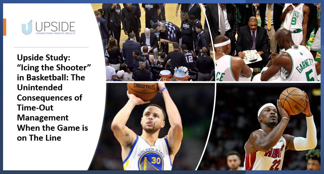 ⭐Upside Studies: “Icing the shooter” in Basketball: The Unintended Consequences of Time-Out Management When the Game is On The Line