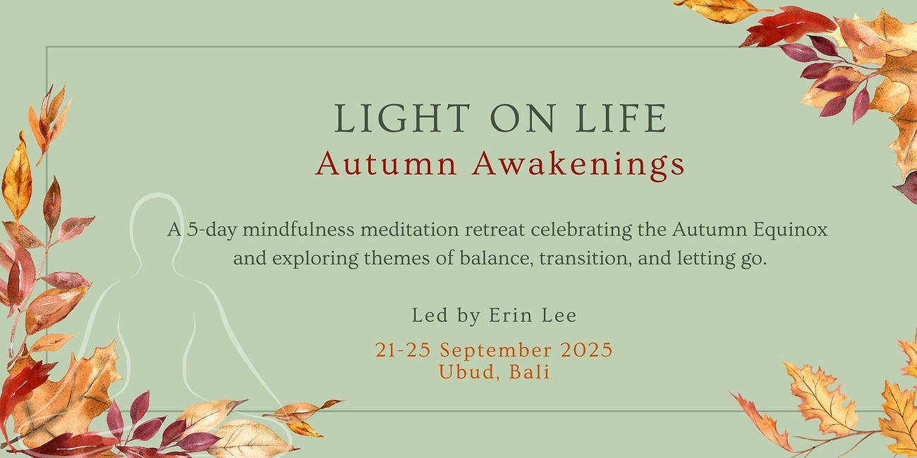 Join Erin in Ubud, Bali this September