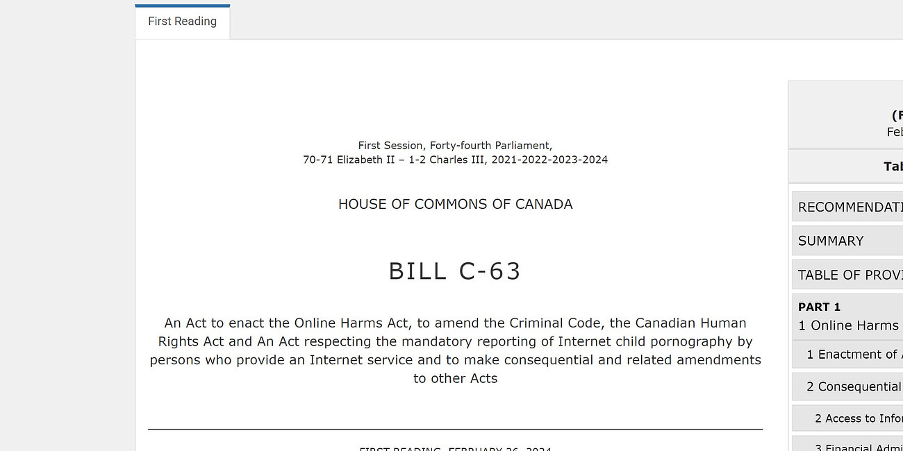 Canada's Bill C-63: Life Imprisonment in Canada For Saying Something "Hateful" Online
