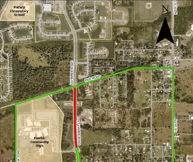 Road Closures on Ft. Hamer Rd. for Parrish Park Entrance Work
