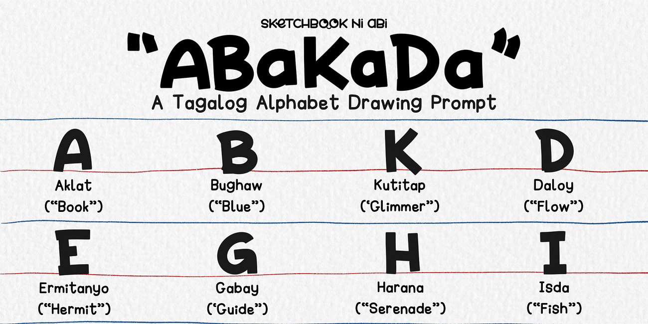 ABaKaDa: A Tagalog Alphabet Drawing Prompt