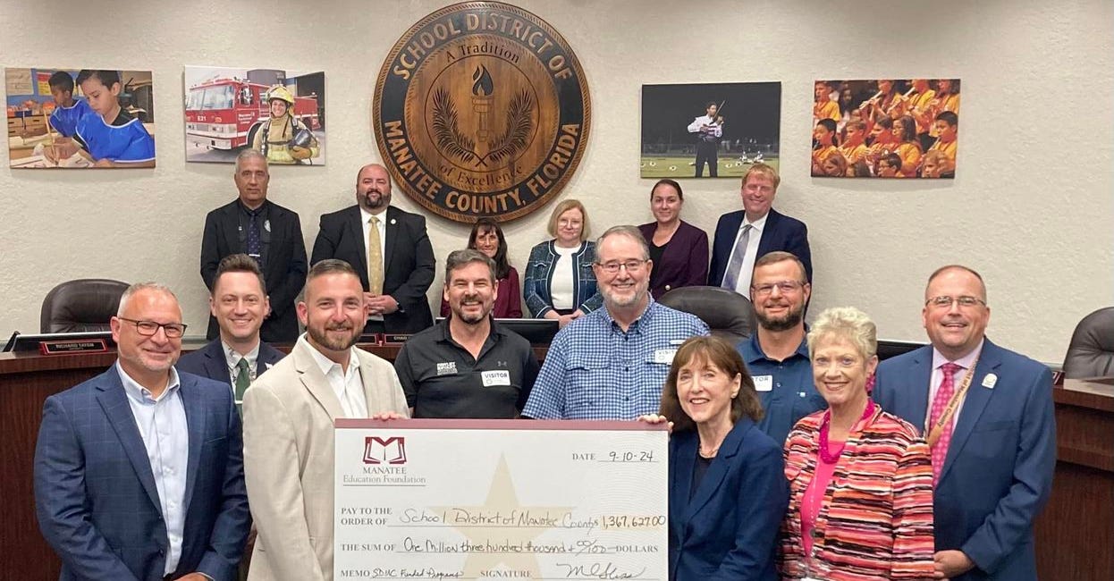 Manatee Education Foundation Presents $1.3 Million Check to Support Schools
