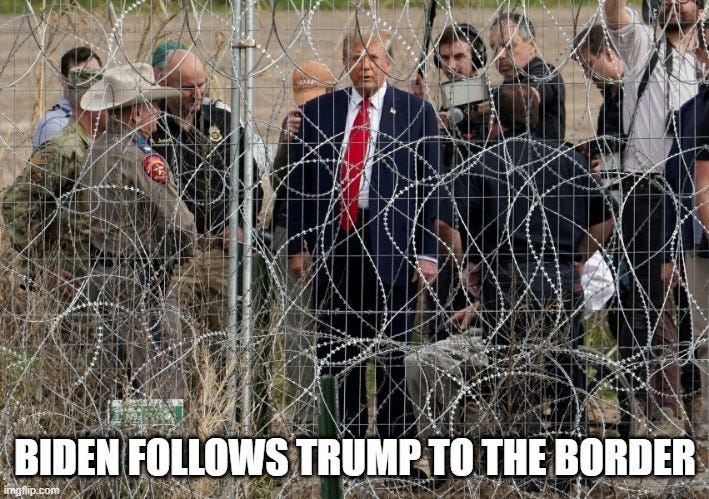 Biden Follows Trump To The Border