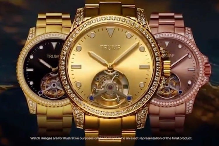 We’re All Too Beat Down to Care That Trump Is Hawking $100,000 Watches and Crypto