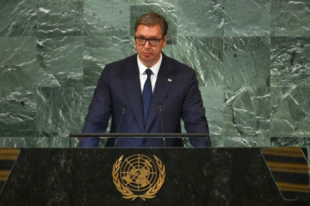Vučić szerb elnök felszólalása az ENSZ Közgyűlésén: "Minden nyugati hatalom durván megsértette az ENSZ Alapokmányának határozatát" - Videó