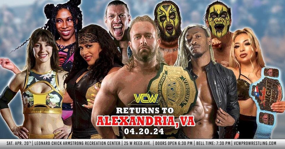Saturday: VCW's Return to Alexandria