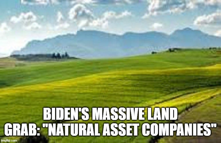 Biden's Massive Land Grab: "Natural Asset Companies"