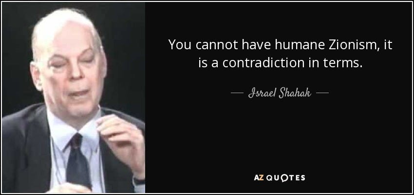 Israel Shahak on Zionism and Judaism