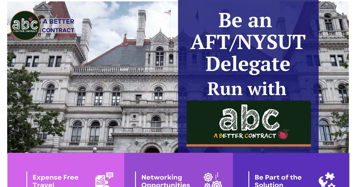 RUN WITH ABC: Join our slate as an AFT/NYSUT delegate
