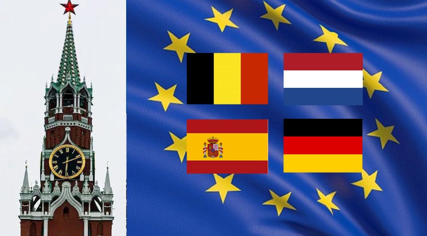Who sponsored putin? Belgium, Netherlands, Spain and Germany: 2022 - Aumento delle importazioni dei prodotti russi
