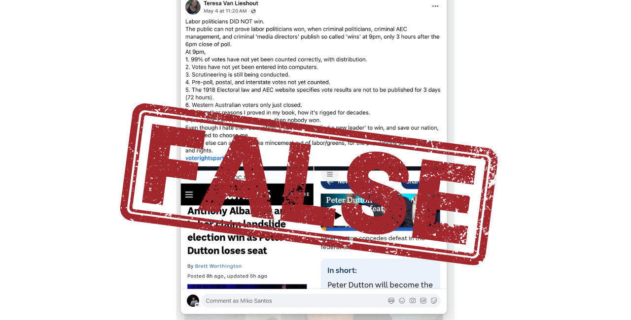 Claim votes can't be published for 72 hours after election is false