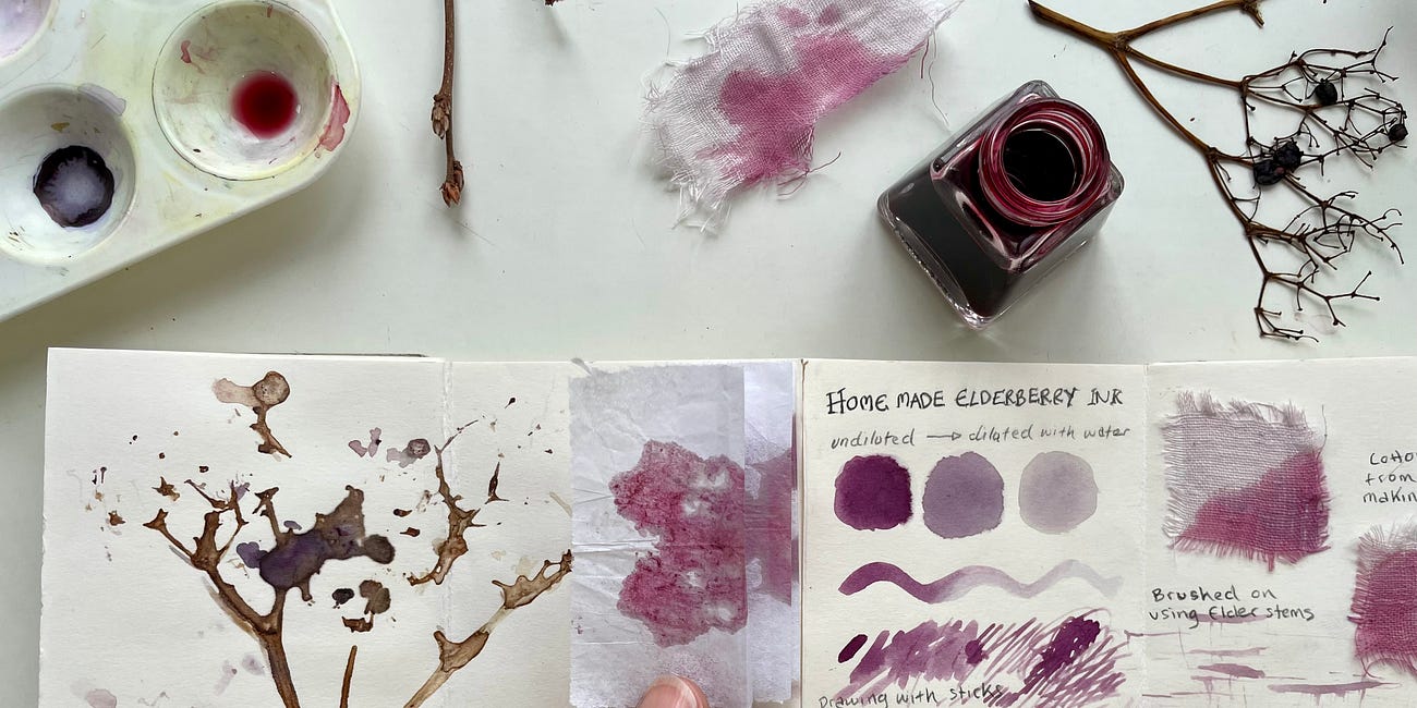 Creating Drawing Ink from Natural Materials: 
