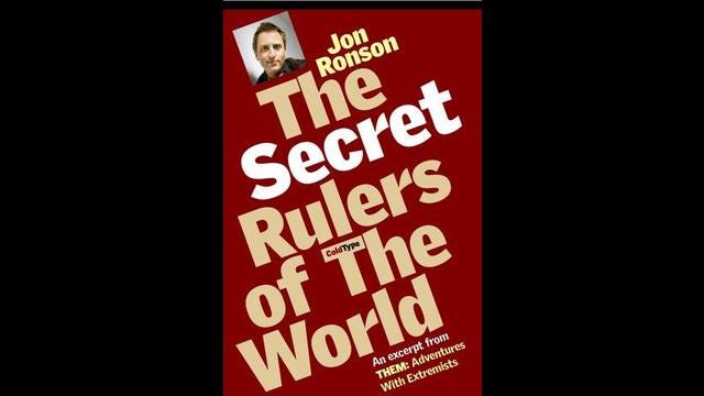 SECRET RULERS OF THE WORLD JON RONSON TV SERIES Tonefreqhz