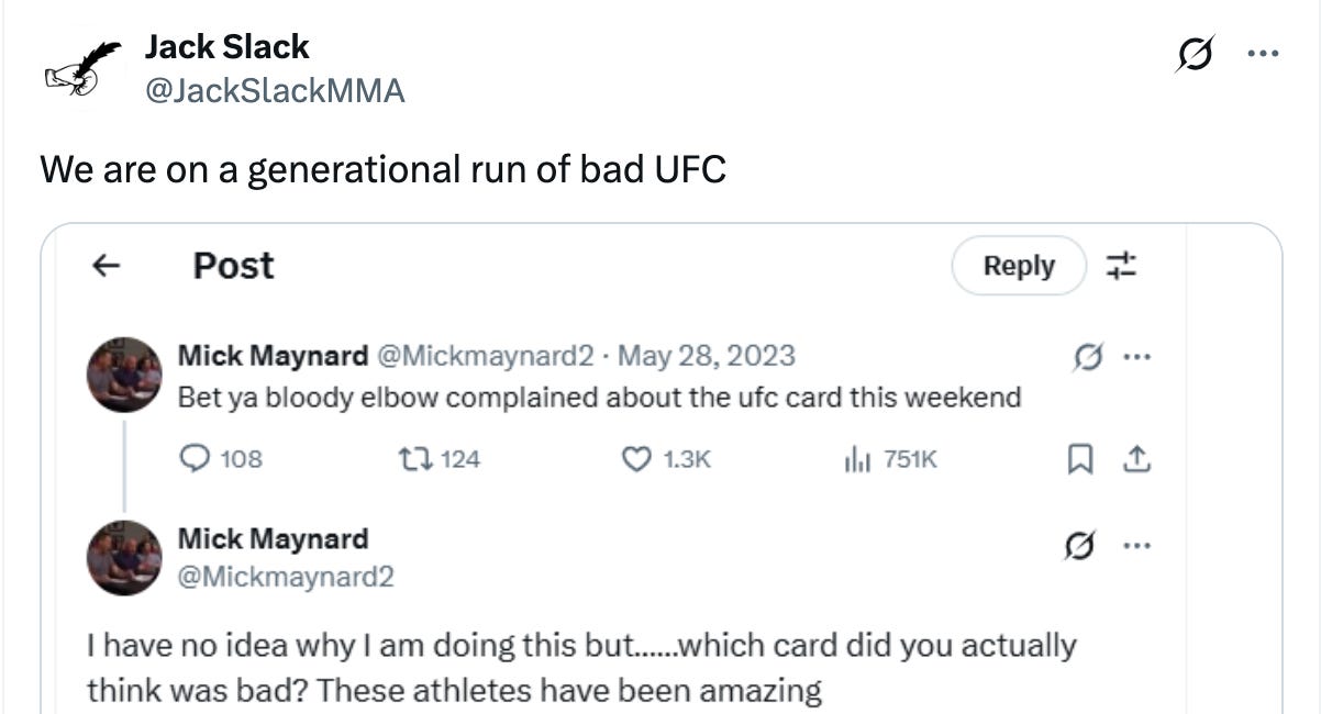 UFC matchmaking: Big Money and creative bankruptcy