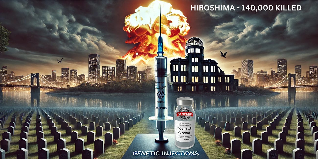 COVID-19 'Vaccines' Estimated to Have Killed More People Than 121 Hiroshima Nuclear Bombings